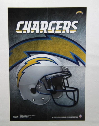 NFL Football Team SAN DIEGO CHARGERS Vending Machine Mini Poster 6"x9" in Folder Cover