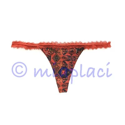 Nuevo con etiquetas Free People Hazel Tanga Panty Rojo Combo Foto 1 de 4