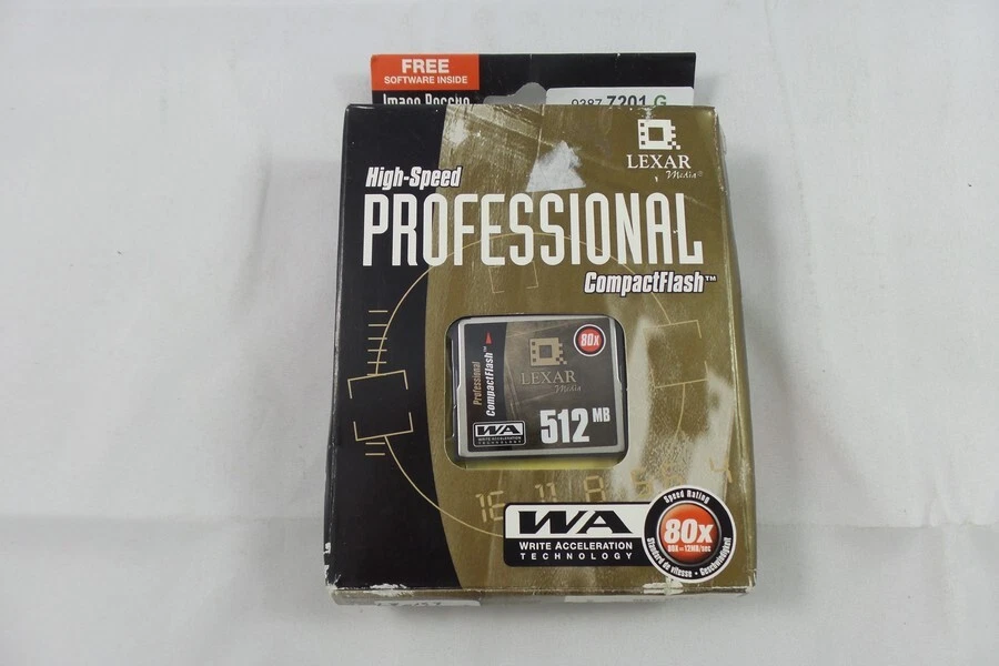 Lexar Media 512MB Pro CompactFlash Card - 80x Speed (CF512-80-393) - Image 1 of 2