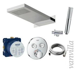 vanvilla Duschset Regendusche mit Duscharmatur Grohe Unterputz G07 poliert - Bild 1 von 6