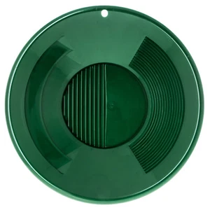 Sartén dorada ASR exterior de 10 pulgadas con riffles triples para prospección dorada, verde - Imagen 1 de 10