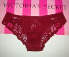 NEW VICTORIA'S SECRET PINK STRAPPY ALL OVER LACE CHEEKSTER PANTY DESIRE RED XL