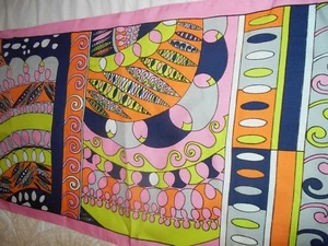 JEAU DAWY PARIS COLORFUL SCARF POLYESTER ITALY 12.25" x 53.5" - Picture 1 of 4