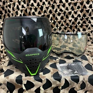 NEW Empire EVS Paintball Mask - Black/Lime Green w/ Ninja & Clear Lenses (21725) - Picture 1 of 11