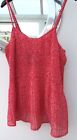 NEW VERY LADIES SUMMER SHOESTRAP RED SPOTTED PLISSE FLOATY TOP SIZE 12