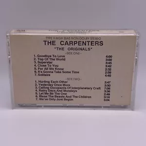 The Carpenters Originals US Advance Promo Cassette RARE Type II 2 CrO2 Chrome - Imagen 1 de 12