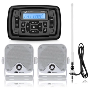 Marine Boat Radio Stereo Speaker System for ATV UTV RV UV Golf Car Jet Ski Yacht - Picture 1 of 33
