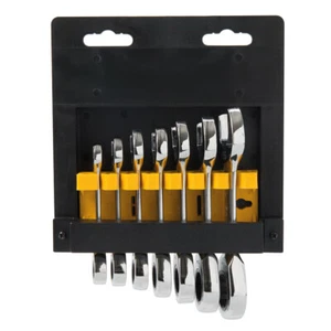 Stubby Ratchet Spanner Set 7pce 8 - 19mm - Silverline - 625901 - Picture 1 of 8