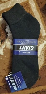 3 Pairs Of Men Sport Athletic Thick Cotton Ankle Low Cut Socks Size 10-13 Black - Picture 1 of 1