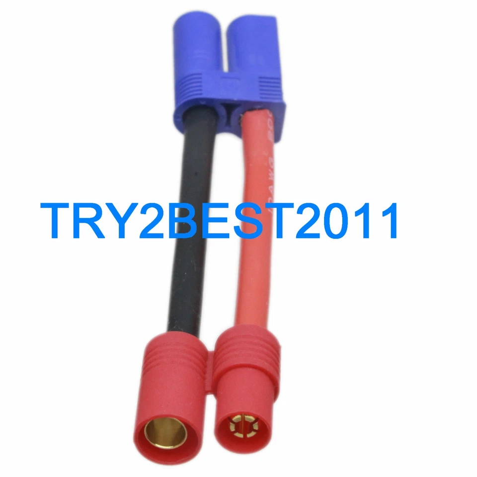 HXT 6MM Bullet Male to EC5 Male Connector Adapter Cable 15.24cm 10AWG Cable - Image 1 of 1