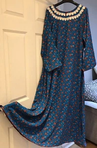 Women  Kaftan Abaya Islamic Muslim Ladies Long Sleeve Long Maxi Dress 2XL - Picture 1 of 7