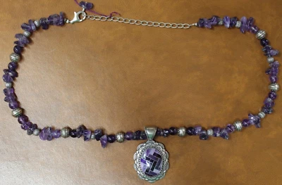 PRECIOSO Collar y Colgante Carolyn Pollack Esterlina y Amatista Foto 1 de 2