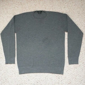 Gucci Sweater Pullover Men Gray 100% Wool Knit Lightweight Classic XL/M*READ - Picture 1 of 11