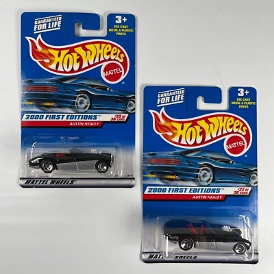 2000 Hot Wheels #92 First Editions 32/36 AUSTIN HEALEY Black/Silver w/Chrome 5Sp - Image 1 of 2