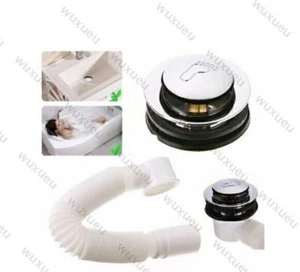 Badewanne Ablaufgarnitur Wannenablauf Abfluss Sifon Siphon Überlauf Wanne BE - Bild 1 von 4