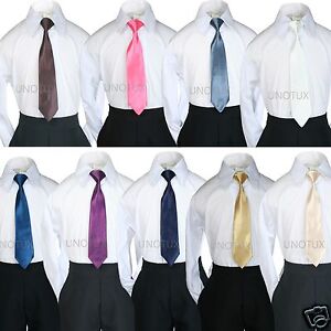 New 9 Color Satin Clip-On Ties for Baby Toddler Kid Teen Boy Suit sz S-XL(S-20)
