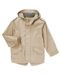 GYMBOREE SUPER DUDE KHAKI HOODED JACKET 4 5 6 10 12 NWT - Picture 1 of 1