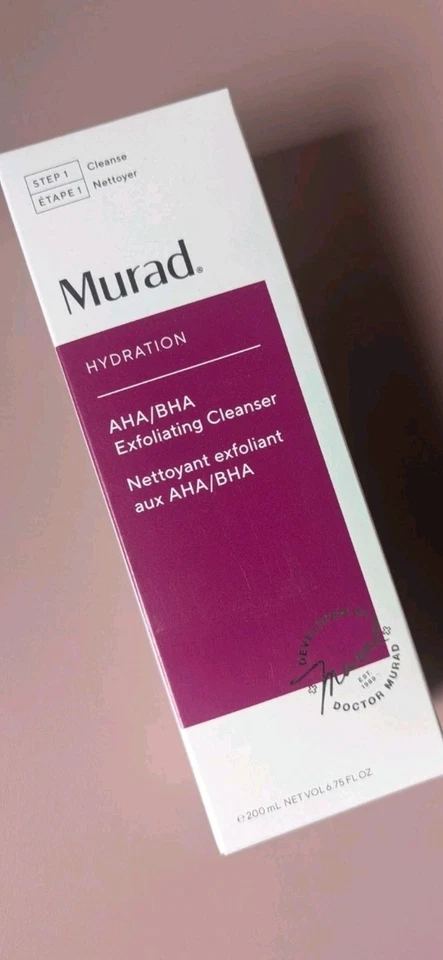 Murad Hydration AHA/BHA Exfoliating Cleanser 200ml Full size - NEW - RRP £46 💜