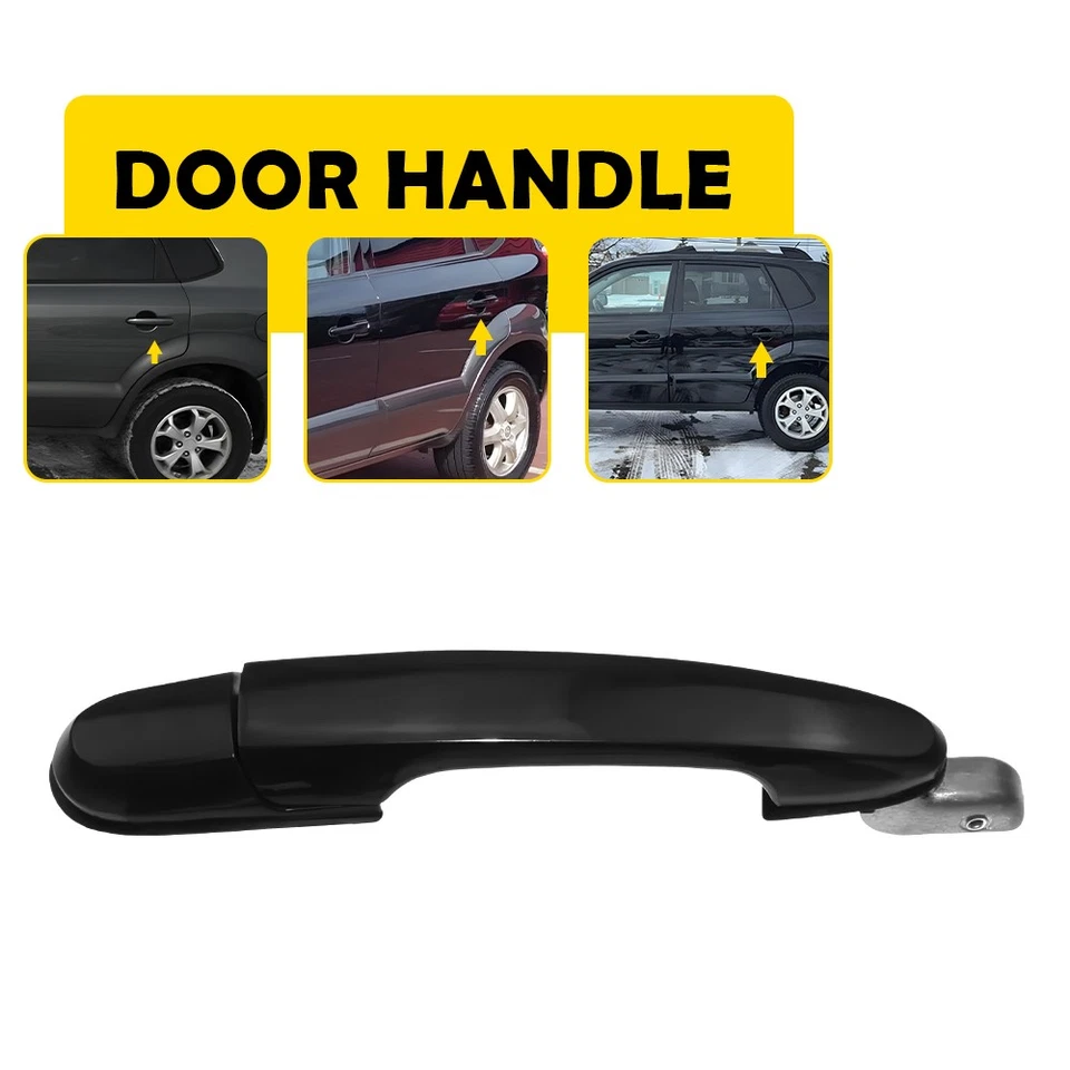 Puerta exterior trasera izquierda negra para manija 2005 2006 2007 2009 2008 Hyundai Tucson Foto 1 de 4