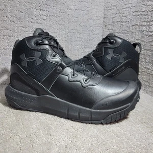 Under Armour Micro G Valsetz Men's Size 14 US Black Leather Tactical Boots - Picture 1 of 10