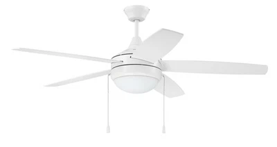 Ventilador de techo interior LED Craftmade EPHA525 52" 5 aspas - blanco Foto 1 de 4