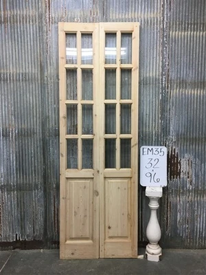 Puerta Doble Francesa (32x96) 8 Paneles Puerta Vidrio Estilo Europeo EM35 Foto 1 de 4