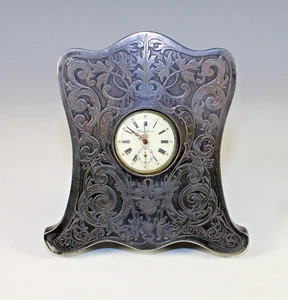 Antique Silver Plate Pocket Watch Holder Stand - Picture 1 of 7