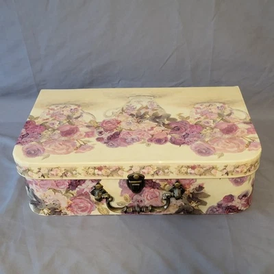 Charlene Olsen Keepsake Box Hardware Floral 2005 Tricoastal Designs Storage - Image 1 of 4