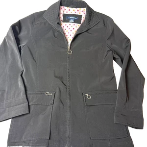 Weather Tamer Long Sleeve Jacket Pink Polka dot Lining Size M - Picture 1 of 8