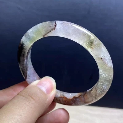 53.5mm Natural Auralite 23 Crystal Quartz Handmade Bangle AAA - Image 1 of 4