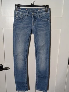 Miss Me Girls Jeans Size 10 Skinny Stretch Classic Medium Wash Excellent NICE!! - Picture 1 of 13