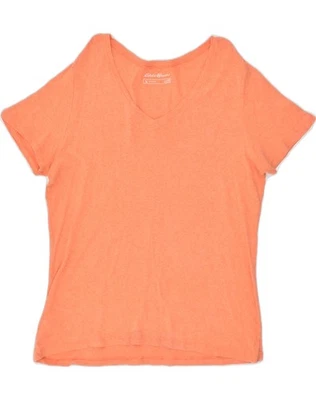 EDDIE BAUER Womens T-Shirt Top UK 20 2XL Orange Cotton AK10 - Image 1 of 3