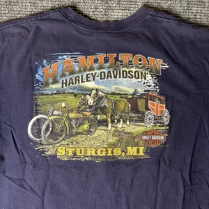 Camisa Y2K Harley Davidson Para Hombres XL Legendary Hamilton Sturgis, MI Heritage Trail - Imagen 1 de 8