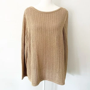 Talbots Open Knit Metallic Tassel Sweater Women Plus Size 2XL Petite NWT Casual - Picture 1 of 6