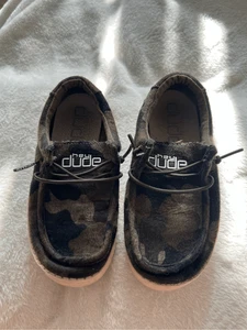 Hey Dude Linen Camo Wally Toddler Shoes Size K10 - Picture 1 of 11