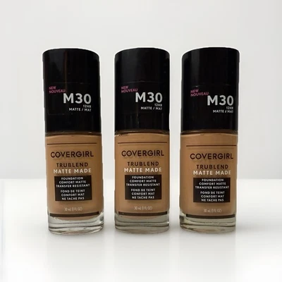 3 Pack Covergirl TruBlend Matte Made Liquid Foundation M30 Honey Miel 12Hr Matte - Image 1 of 2