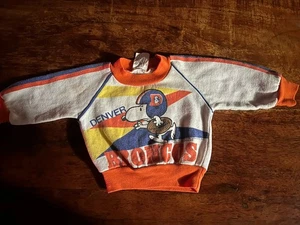 Vintage PEANUTS NFL DENVER BRONCOS 12 Months Sweatshirt TIME WARP!!! - Picture 1 of 5