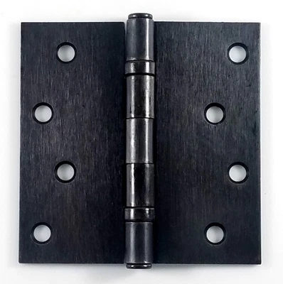4 Inch with Square Corners Ball Bearing Door Hinges, Heavy-Duty Steel, Remova... - Image 1 of 4