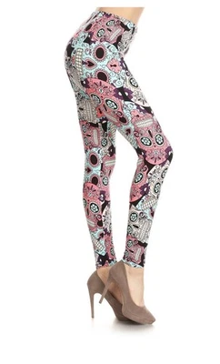 ¡Leggings OS Buttery Soft Sugar Skull! ¡Tan cómodo y perfecto para el otoño! Foto 1 de 4