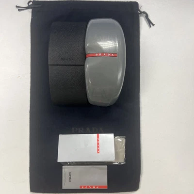 PRADA Logo Charcoal CLAMSHELL & HARD Case Lot - Image 1 of 4