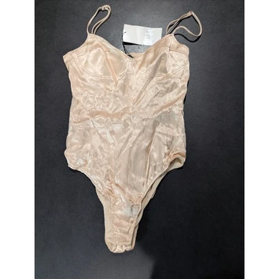 Body bustier satinado camisola - Camiseta sin mangas pequeña marfil para mujer ZARA - NUEVO CON ETIQUETAS Foto 1 de 4