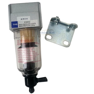 Separador de trampa de filtro de humedad y agua en línea compresor de aire comprimido de 1/4" Foto 1 de 4