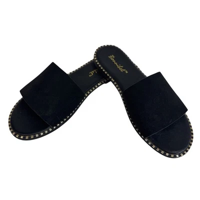 Sandalias Bonnibel negras talla 6 con tachuelas doradas zapatos informales de verano para mujer Foto 1 de 4