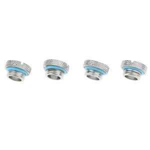 L'eau de chrome de 4piece argent refroidissant l'arrêt g1 / 4 d'eau de prise - Afbeelding 1 van 4