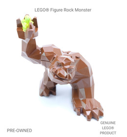 Used LEGO Vintage Brown Rock Monster Figure with green crystal - sets 4950 4990