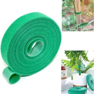 5M Nylon Plant Bandage Tie Reusable Plant Hook Loop Ties Green Fastener Tape _ko - Photo 1/15