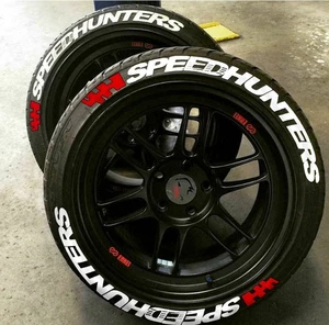 Permanent Reifenaufkleber SPEEDHUNTERS 8er Set für 4 Reifen Schriftzug Universal - Bild 1 von 3