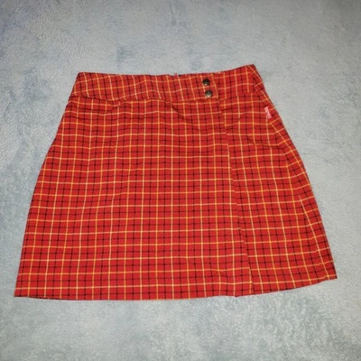 Minifalda retro vintage de franela a cuadros roja Esprit para niños talla 10 Foto 1 de 4