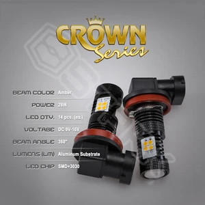 H11 Projector LED Driving Bulb - High Power - 2200K Amber Fog light - H16 H8 H9 - Picture 1 of 8