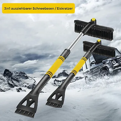 3 In 1 Schneebesen Eiskratzer Teleskop Schnee Bürste, Eiskratzer, Auto Besen • 11.77€